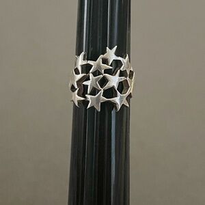 Sterling Silver Bunch of Stars Ring